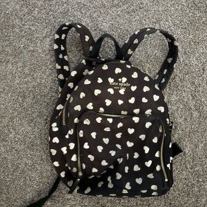Kate Spade Black and White Heart Backpack